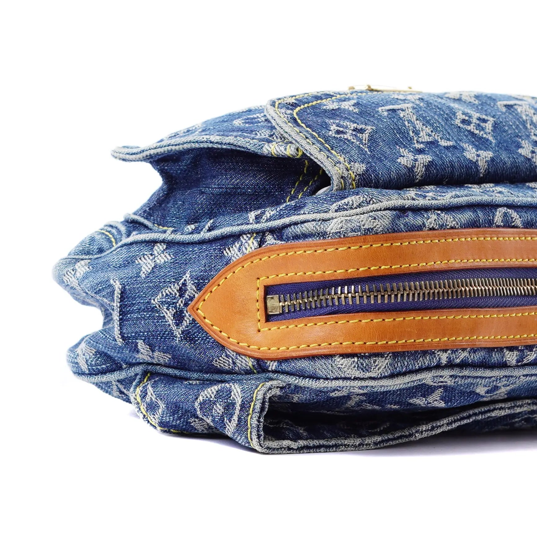 Denim Bum Bag Blue Louis Vuitton