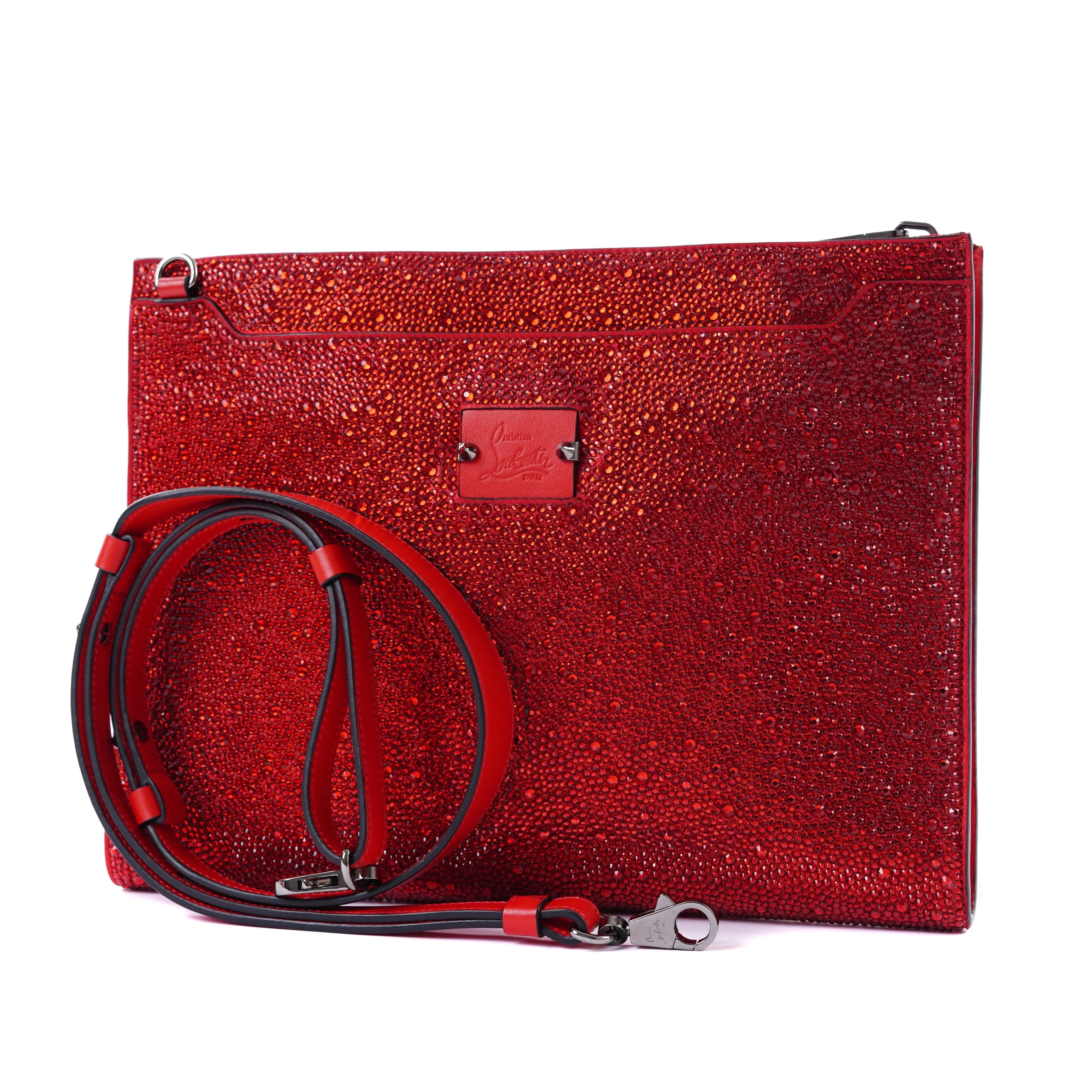 Skypouch Red Strass Christian Louboutin