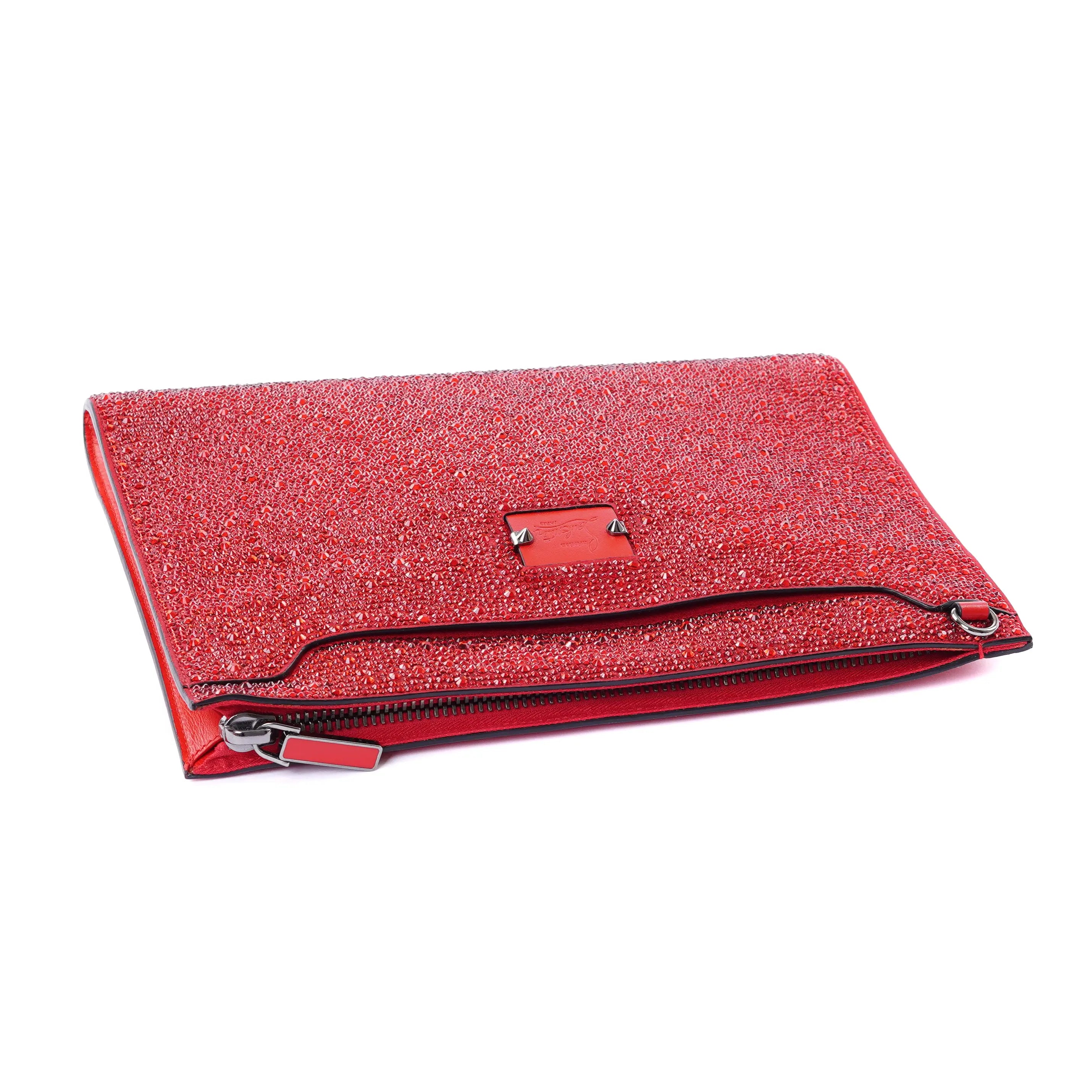 Skypouch Red Strass Christian Louboutin