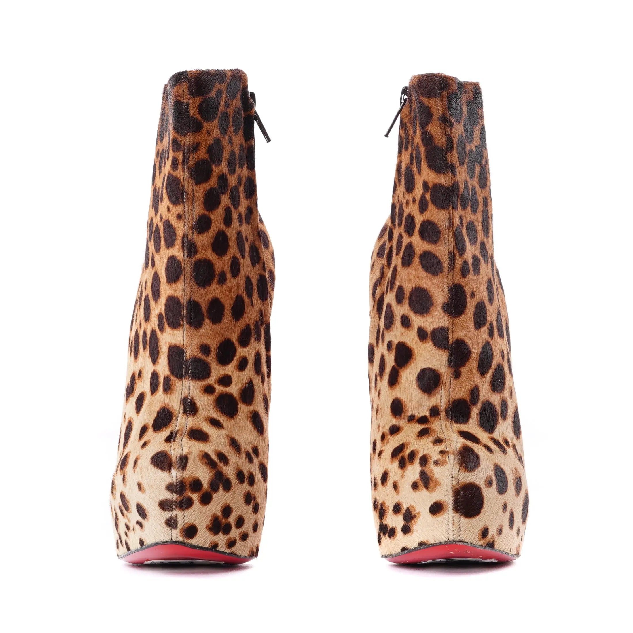Clichy Booties 37 Leopard Christian Louboutin