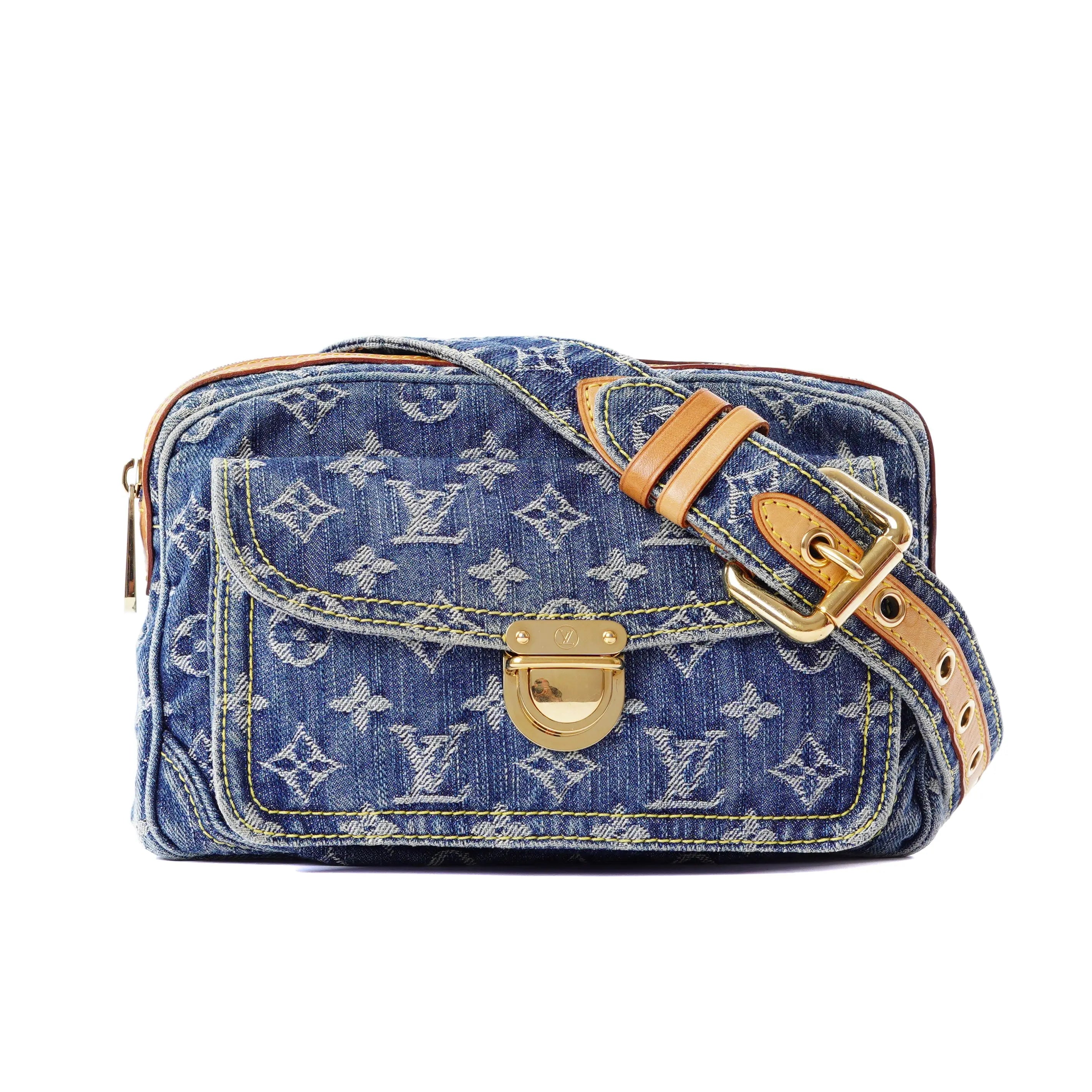 Denim Bum Bag Blue Louis Vuitton
