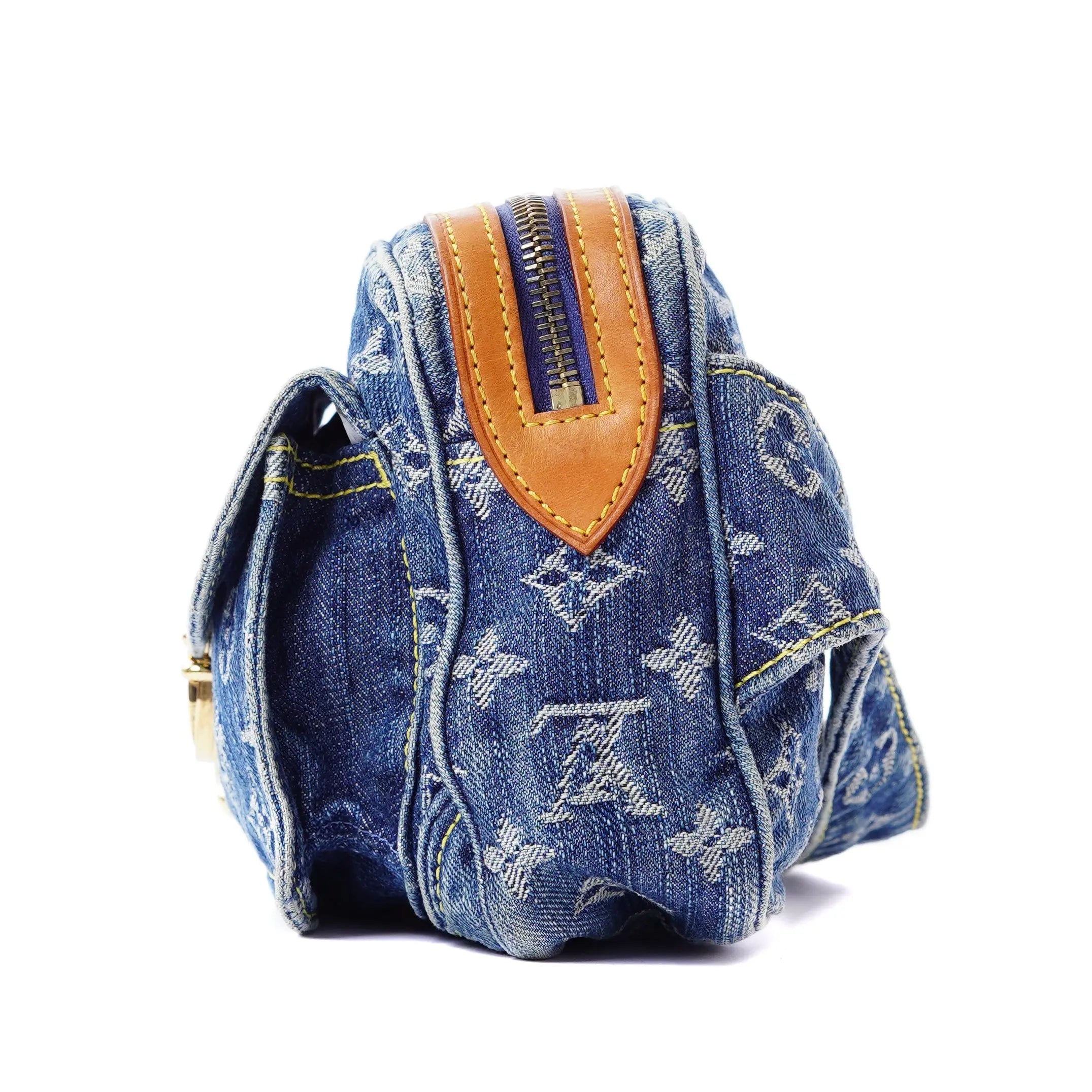 Denim Bum Bag Blue Louis Vuitton
