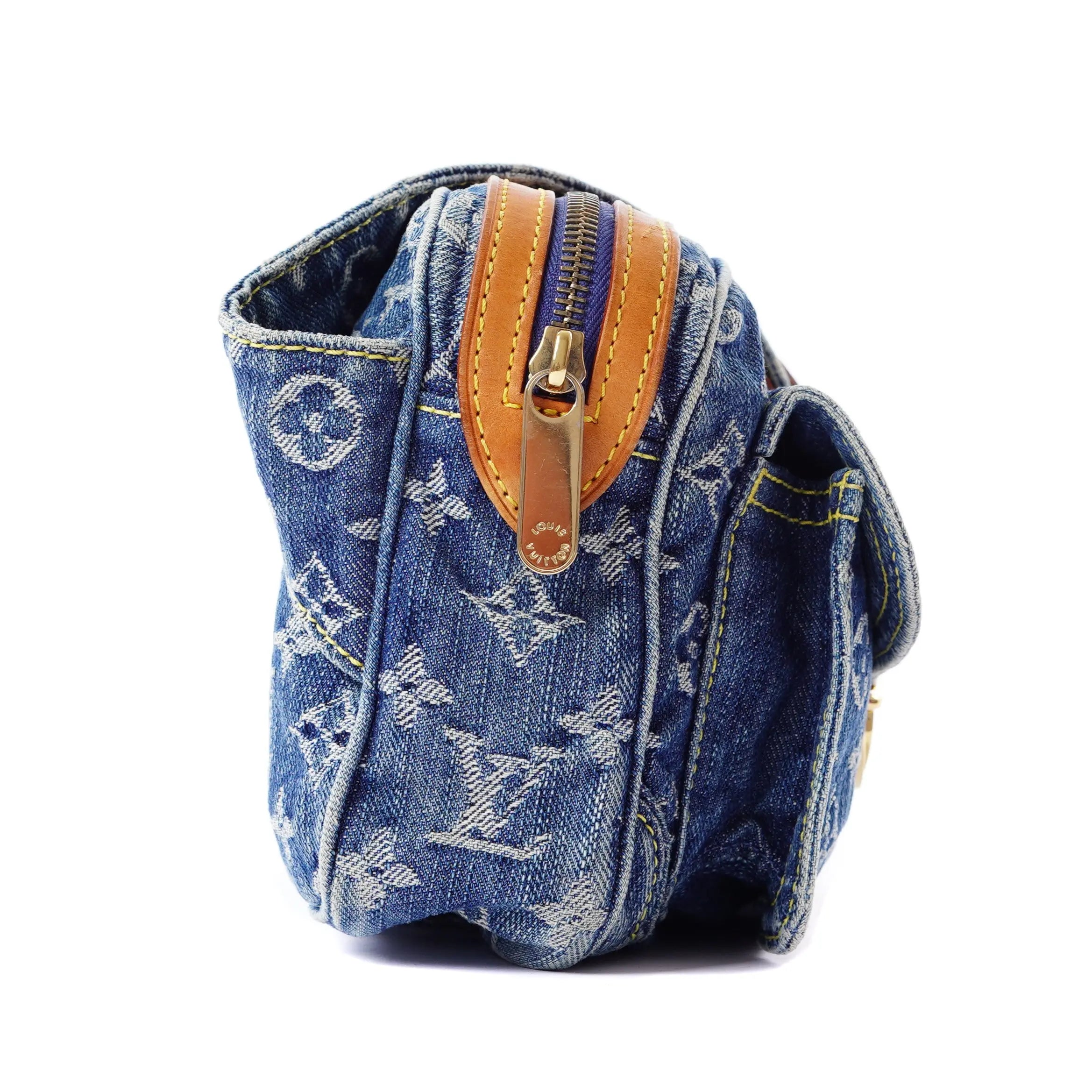 Denim Bum Bag Blue Louis Vuitton