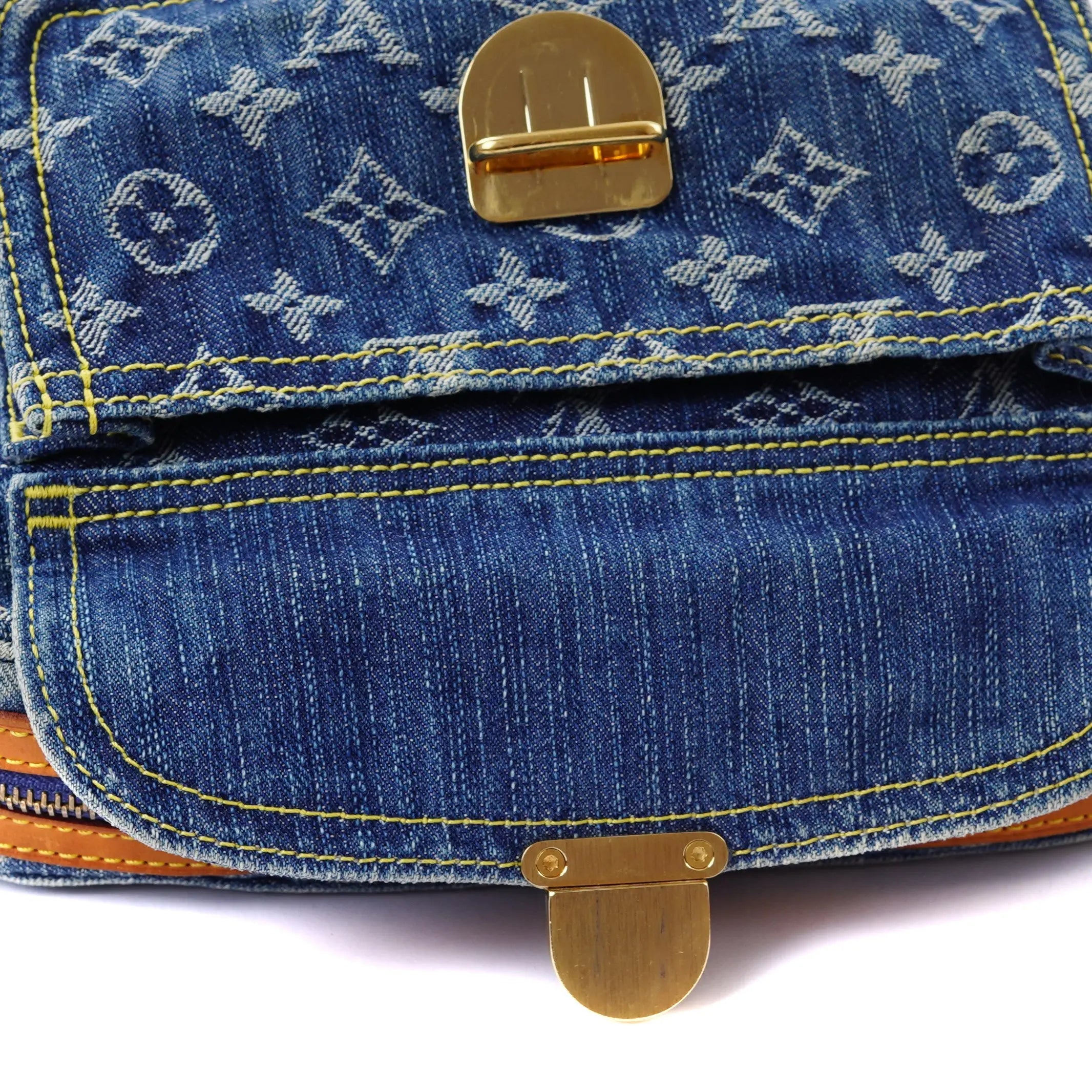 Denim Bum Bag Blue Louis Vuitton