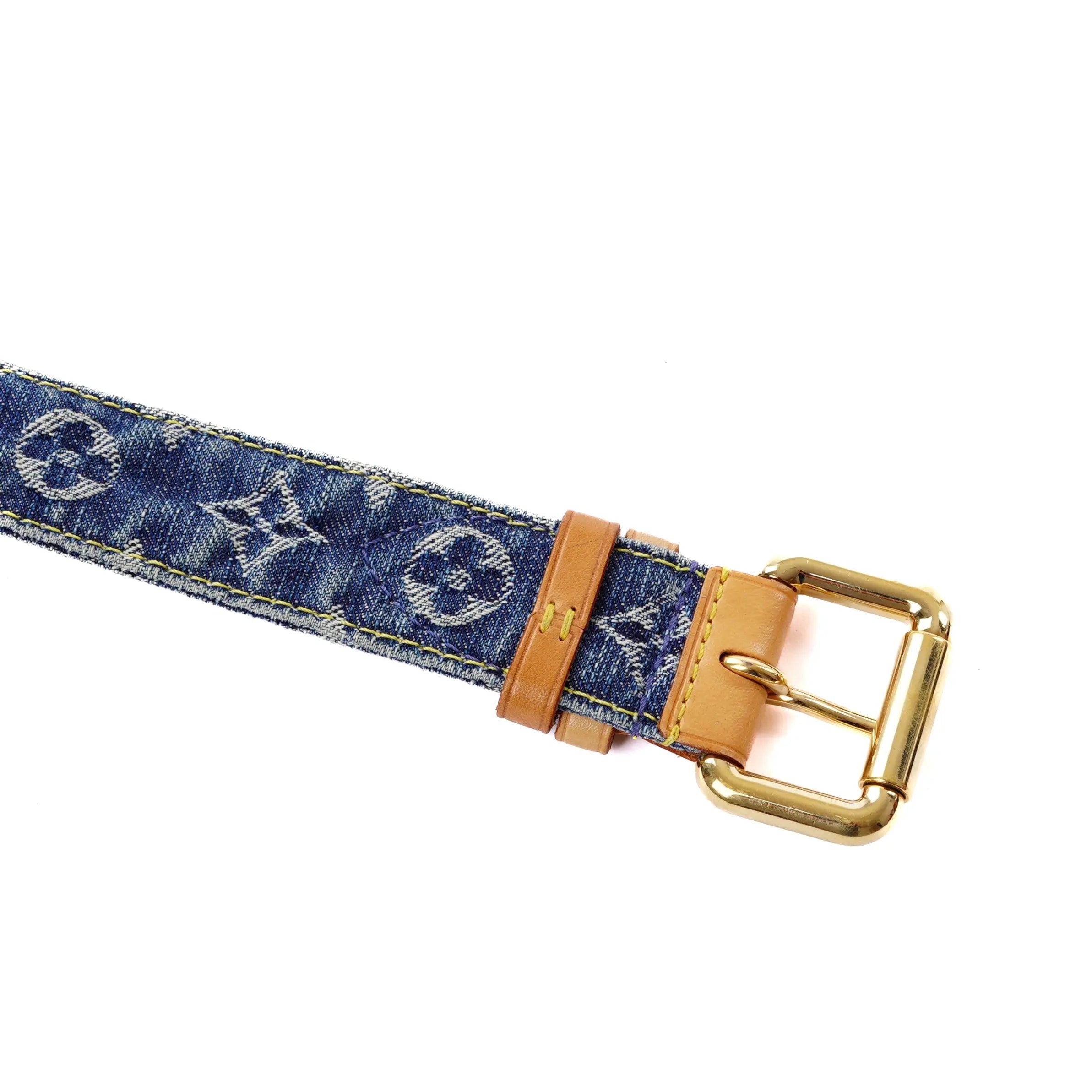 Denim Bum Bag Blue Louis Vuitton