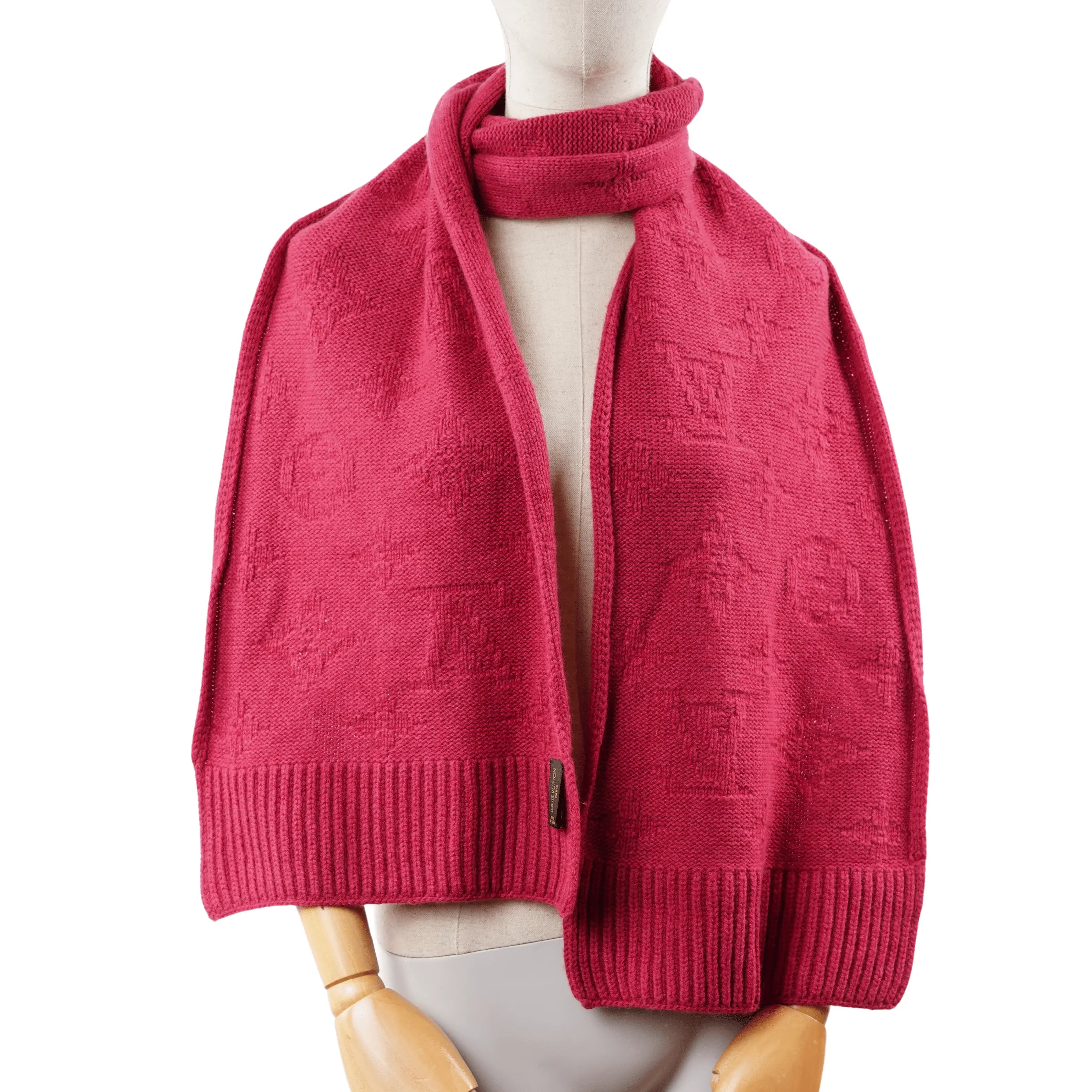 Monogram Pink Scarf Louis Vuitton