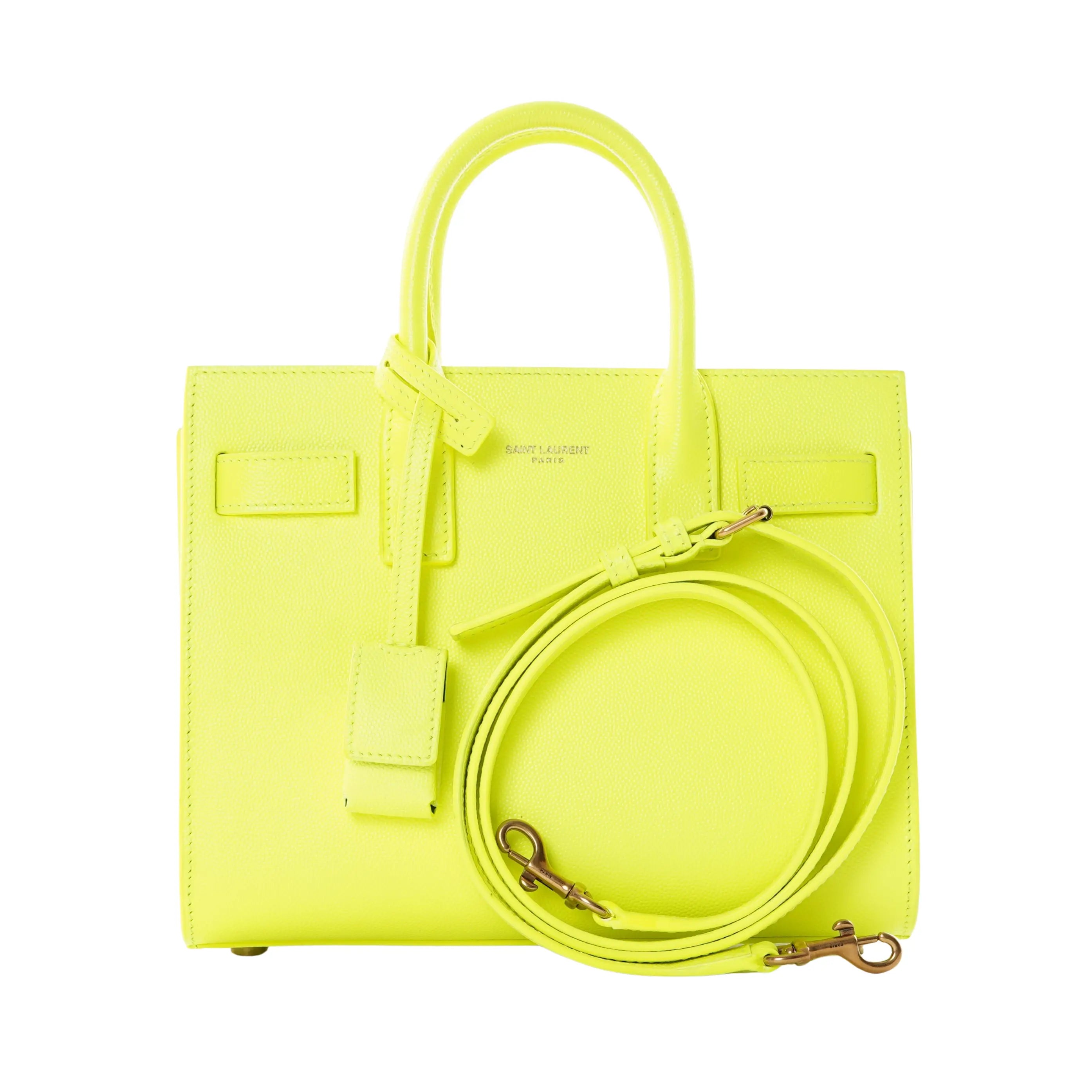 Sac du jour Yellow Fluo Saint Laurent